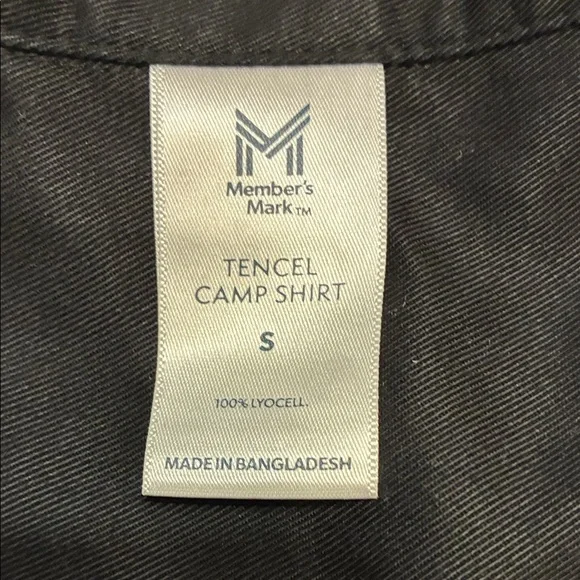 NWT Black Tencel Camp Button-Up Shirt multiple sizes - Picture 7 of 9